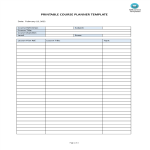template topic preview image Printable Course Planner Template