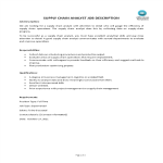 Supply Chain Analyst Job Description gratis en premium templates