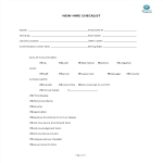 HR New Hire Checklist gratis en premium templates