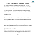image Photographer Services Agreement template