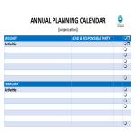 Yearly Planning Calendar gratis en premium templates