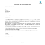 Employee Recognition Letter gratis en premium templates