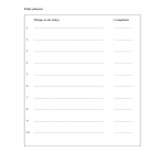 Sample Day Planner gratis en premium templates