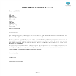 template topic preview image Employment Resignation Letter