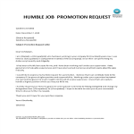 Promotion Request Letter gratis en premium templates