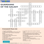 Guardians Of The Galaxy Crossword Game gratis en premium templates