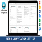 Invitation letter for US Visa gratis en premium templates