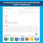 template topic preview image Standard Operating Procedure (SOP) Template