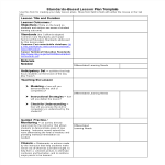 Standards Based Lesson Plan gratis en premium templates