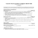 Sales Manager Resume gratis en premium templates