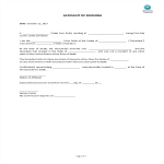 Affidavit Of Domicile template gratis en premium templates