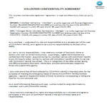 Volunteer Confidentiality Agreement Sample gratis en premium templates