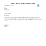 template topic preview image Sample Formal Apology Letter
