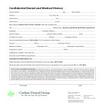 Dental Medical History Form gratis en premium templates