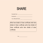 Share Certificate Word gratis en premium templates