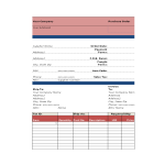 Vorschaubild der VorlagePurchase Order worksheet template