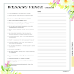 Wedding Venue Checklist gratis en premium templates
