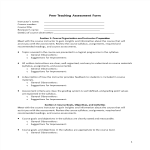 Peer Teaching Assessment Form gratis en premium templates