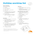 Holiday Packing Checklist template gratis en premium templates