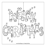 template topic preview image Merry Christmas Coloring Page