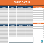 Weekly Planner Template Free gratis en premium templates