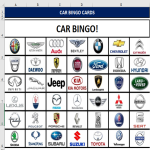 Car bingo cards gratis en premium templates