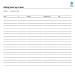 template preview imageBuilding Visitor Sign In Sheet