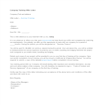 Company Training Offer Letter gratis en premium templates