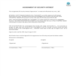 Assignment of security interest gratis en premium templates