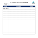 template topic preview image Conference Schedule example