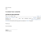 template topic preview image Formal Declaration Letter