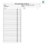 template preview imageBlank Meeting Sign In Sheet