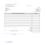 template topic preview image Cleaning Service Invoice Word