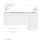 Cleaning Service Invoice Word gratis en premium templates