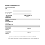 template topic preview image Credit Application Form