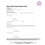New Tenant Application Form gratis en premium templates