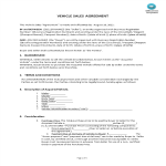 Vehicle Sales Agreement sample gratis en premium templates