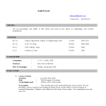 template topic preview image MCA Fresher Lecturer Resume