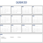 Calander 2019 gratis en premium templates