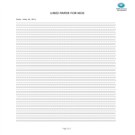 Lined paper for kids gratis en premium templates