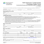 Subcontractor Construction Purchase Order Form gratis en premium templates