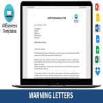 Written Warning Template gratis en premium templates