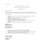 Sample Electrical Engineering Resume gratis en premium templates