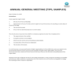 Non-Profit Annual General Meeting (AGM) Agenda template gratis en premium templates