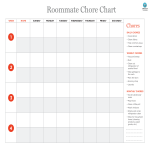 Roommate Chore Chart gratis en premium templates