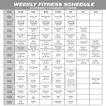 Printable Weekly Fitness Calendar gratis en premium templates