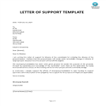Letter of Support template gratis en premium templates