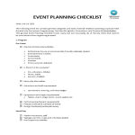 Event Planner Checklist gratis en premium templates