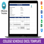 College Schedule Maker gratis en premium templates