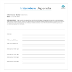 Interview Agenda by Student gratis en premium templates